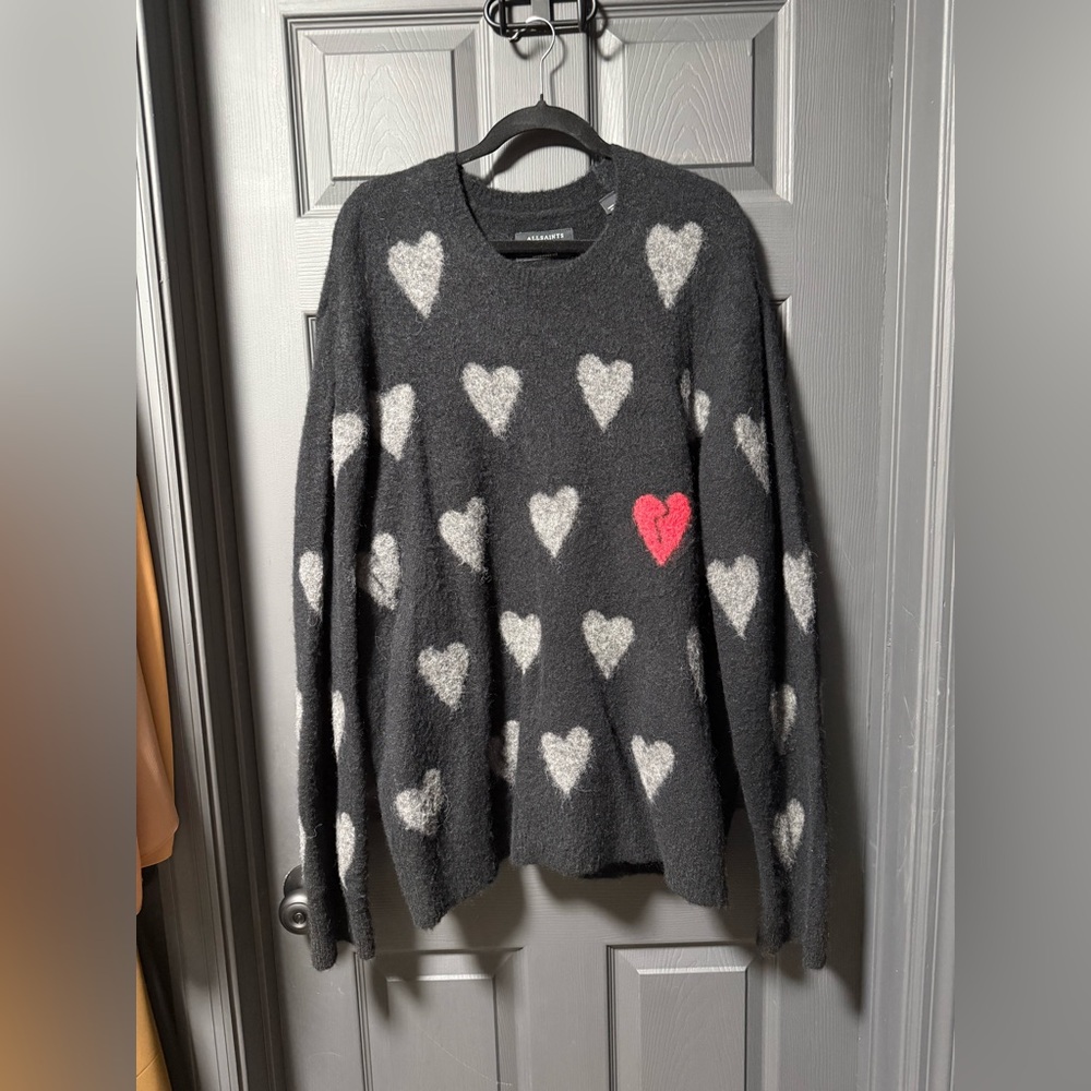 AllSaints Black Crewneck Sweater